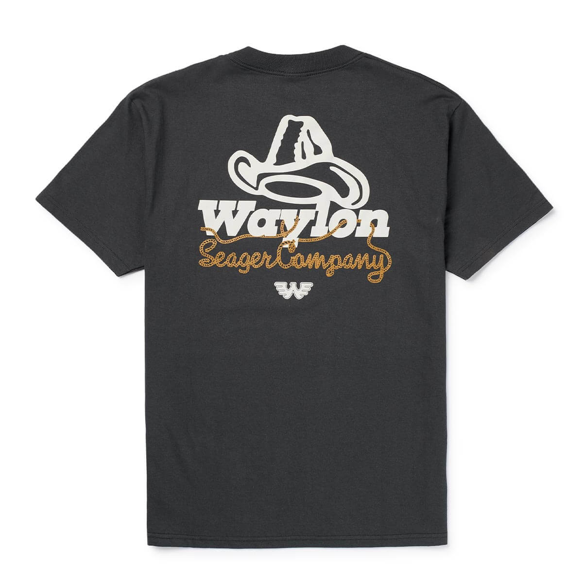 Seager x Waylon Jennings Lasso Lash Premium Tee Pigment Black