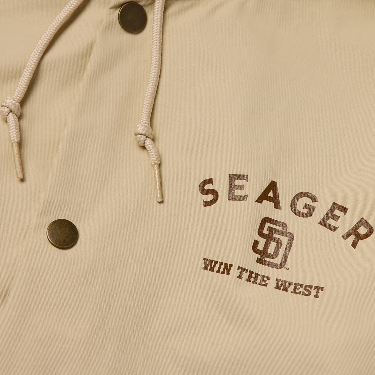 Seager x Padres Win the West Coaches Hoodie Khaki