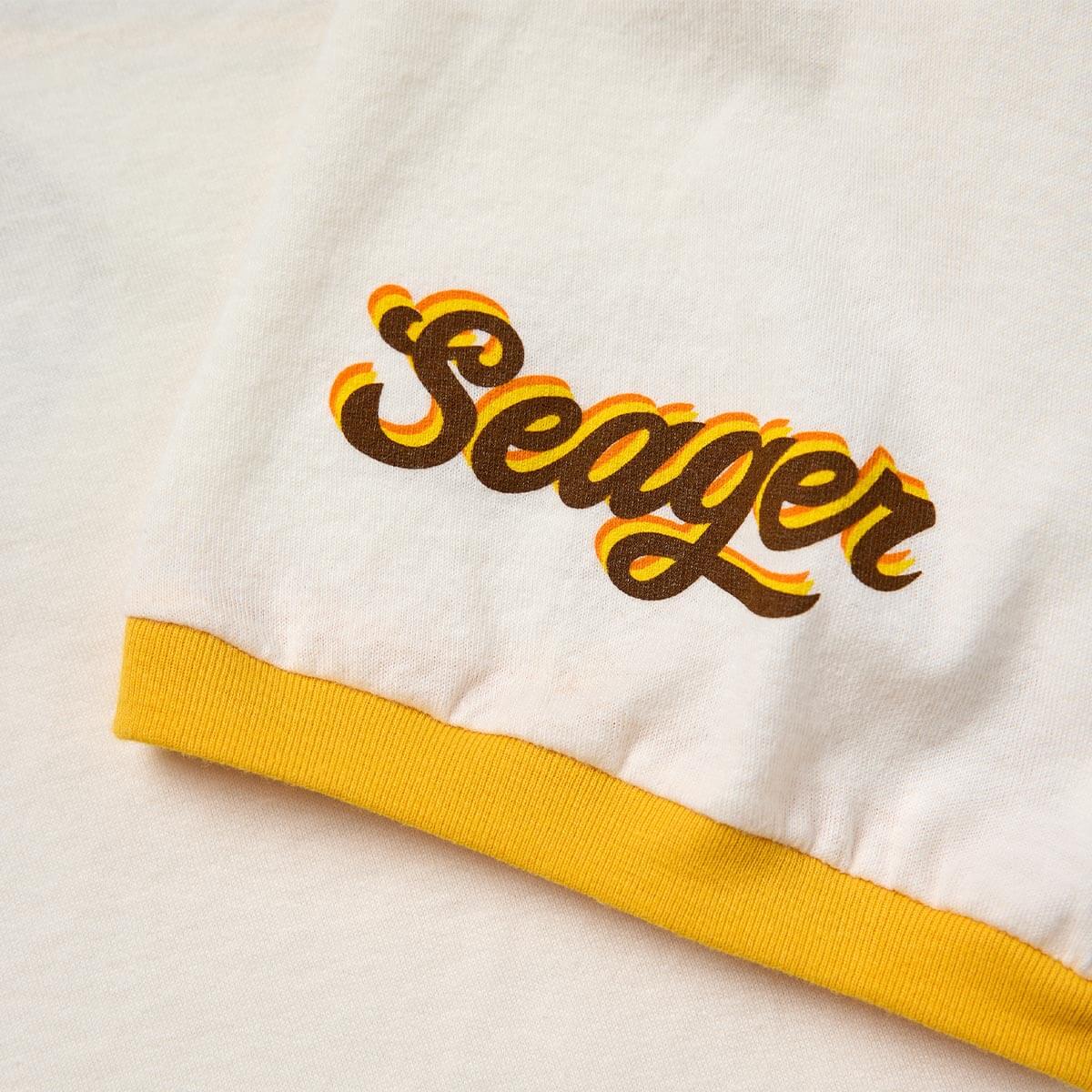 Seager x Padres Win the West Ringer Tee Vintage White