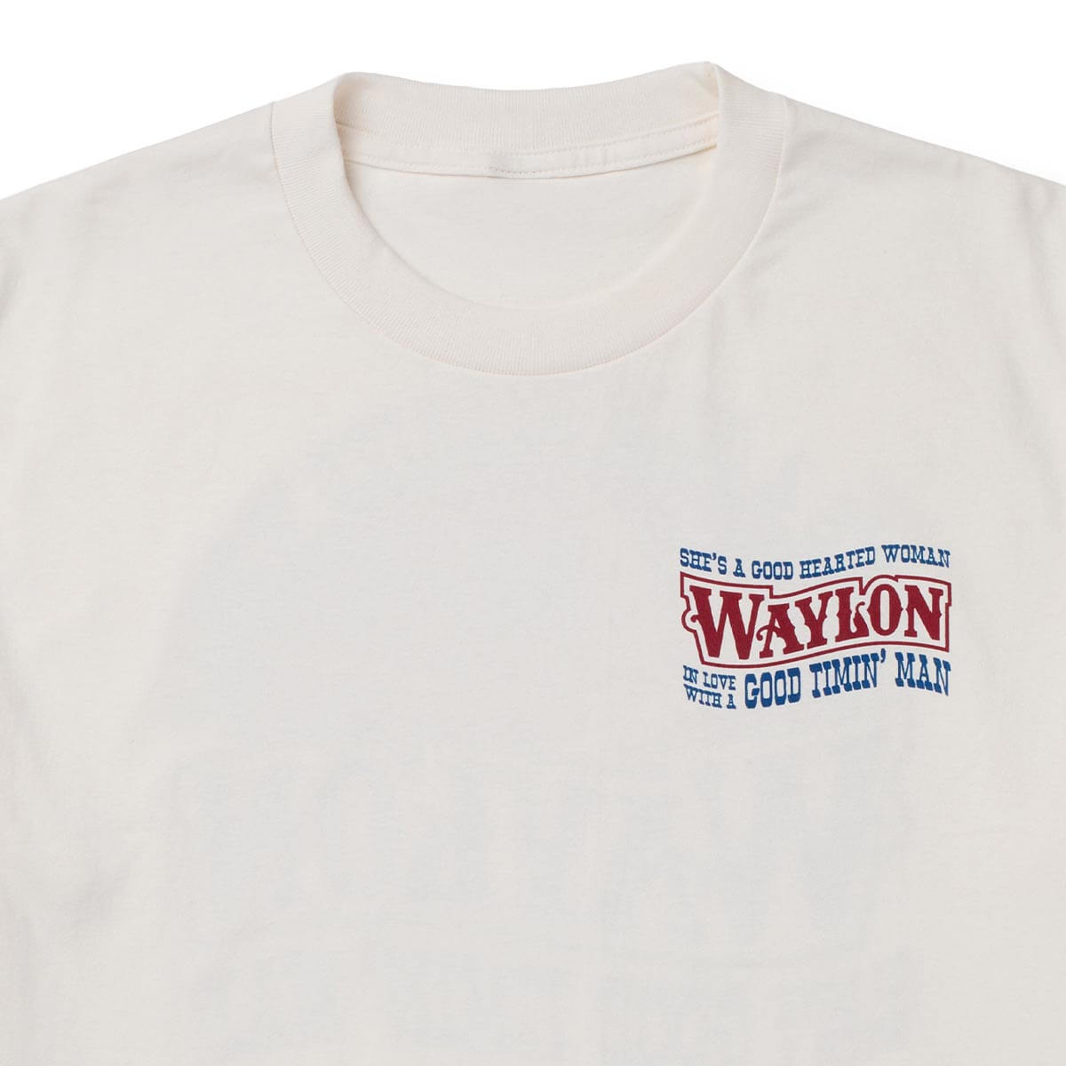 Seager x Waylon Jennings Good Hearted Woman Tee Vintage White