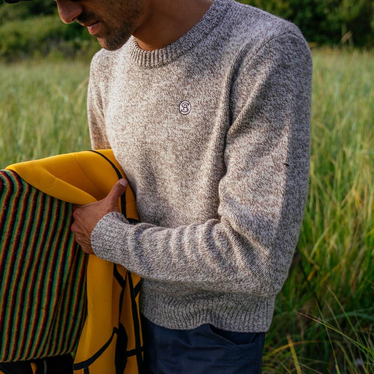 Wharf Knit Sweater Salt & Pepper
