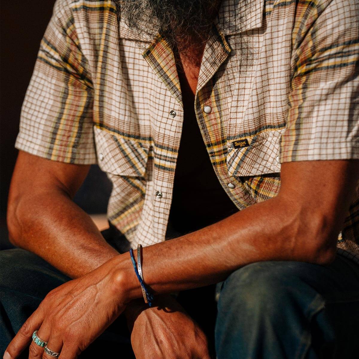 Whippersnapper S/S Shirt White Wash Plaid