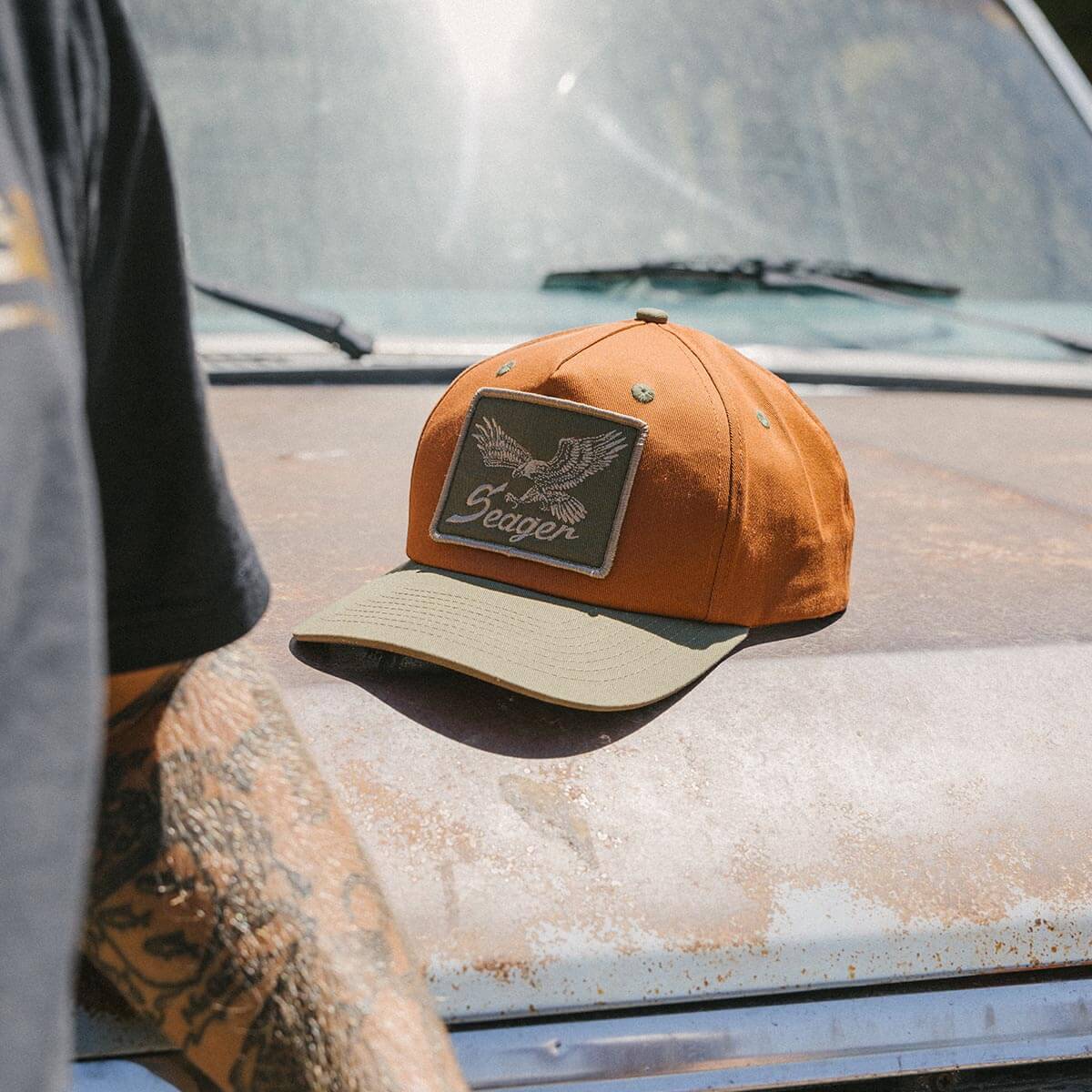 Wingspan Snapback Orange/Green