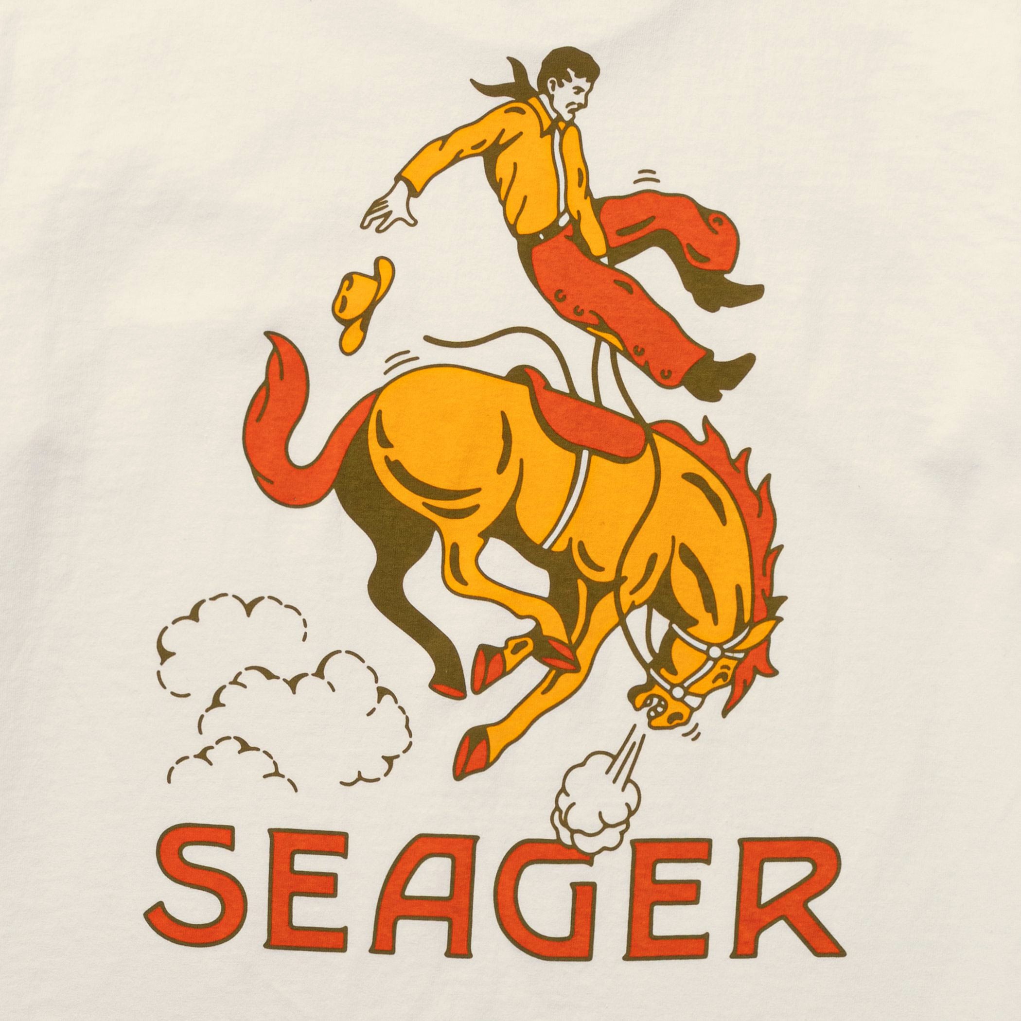 Seager Rodeo Heavyweight Tee Vintage White