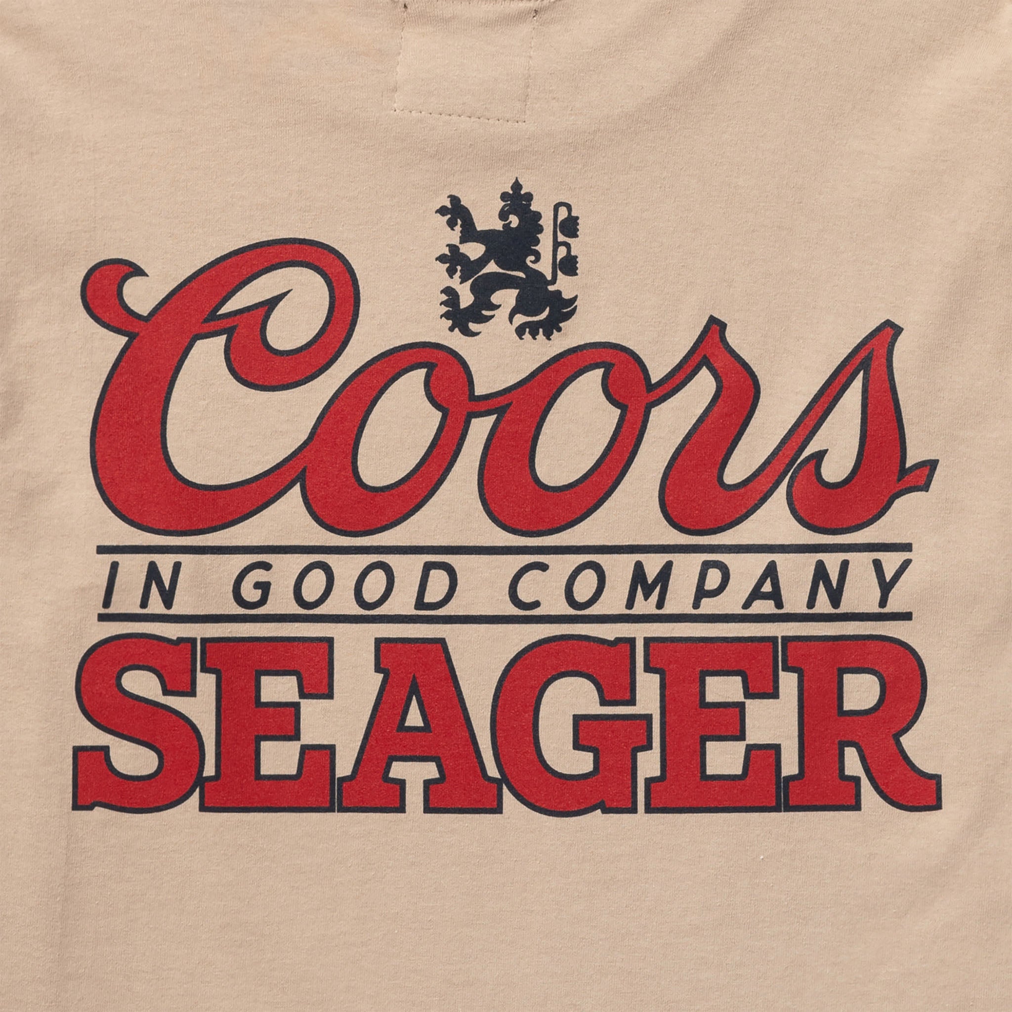 SEAGER X COORS BANQUET BRAND L/S TEE SAND