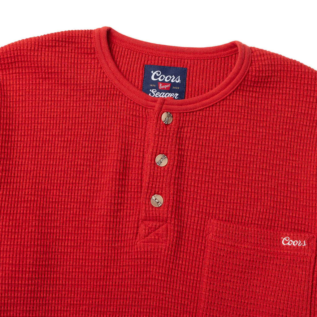 Seager x Coors Banquet Sawpit Henley LS Thermal Red