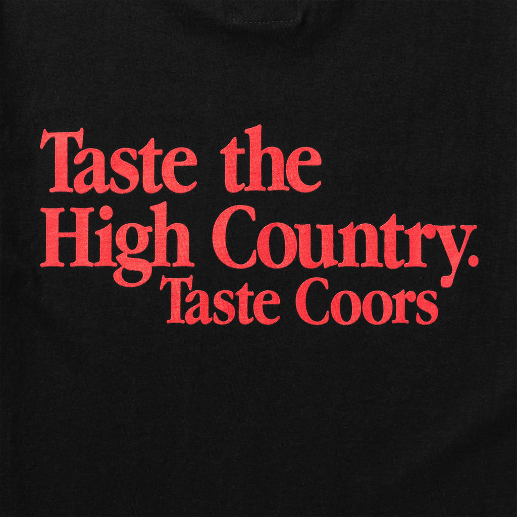 SEAGER X COORS BANQUET TASTE THE HIGH COUNTRY TEE BLACK
