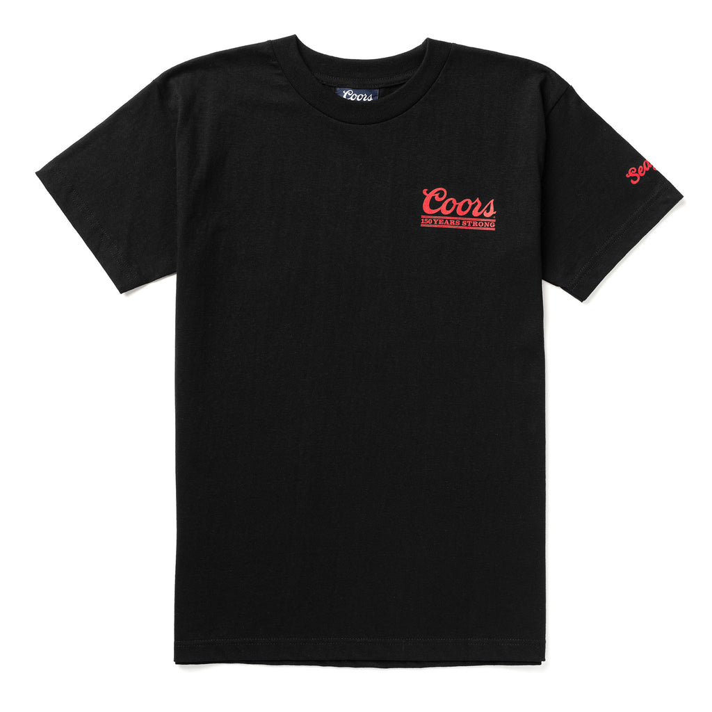 SEAGER X COORS BANQUET TASTE THE HIGH COUNTRY TEE BLACK