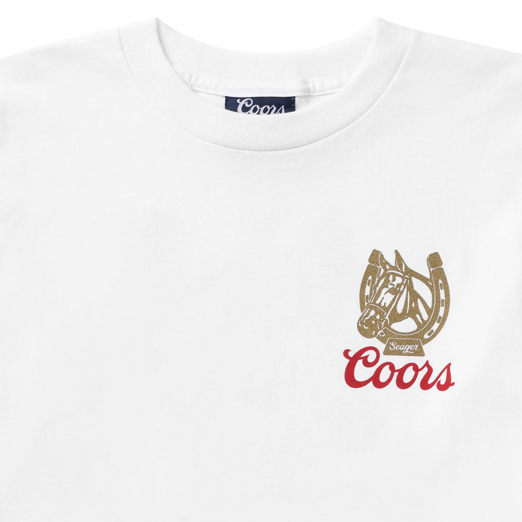 SEAGER X COORS BANQUET LEGACY L/S TEE WHITE