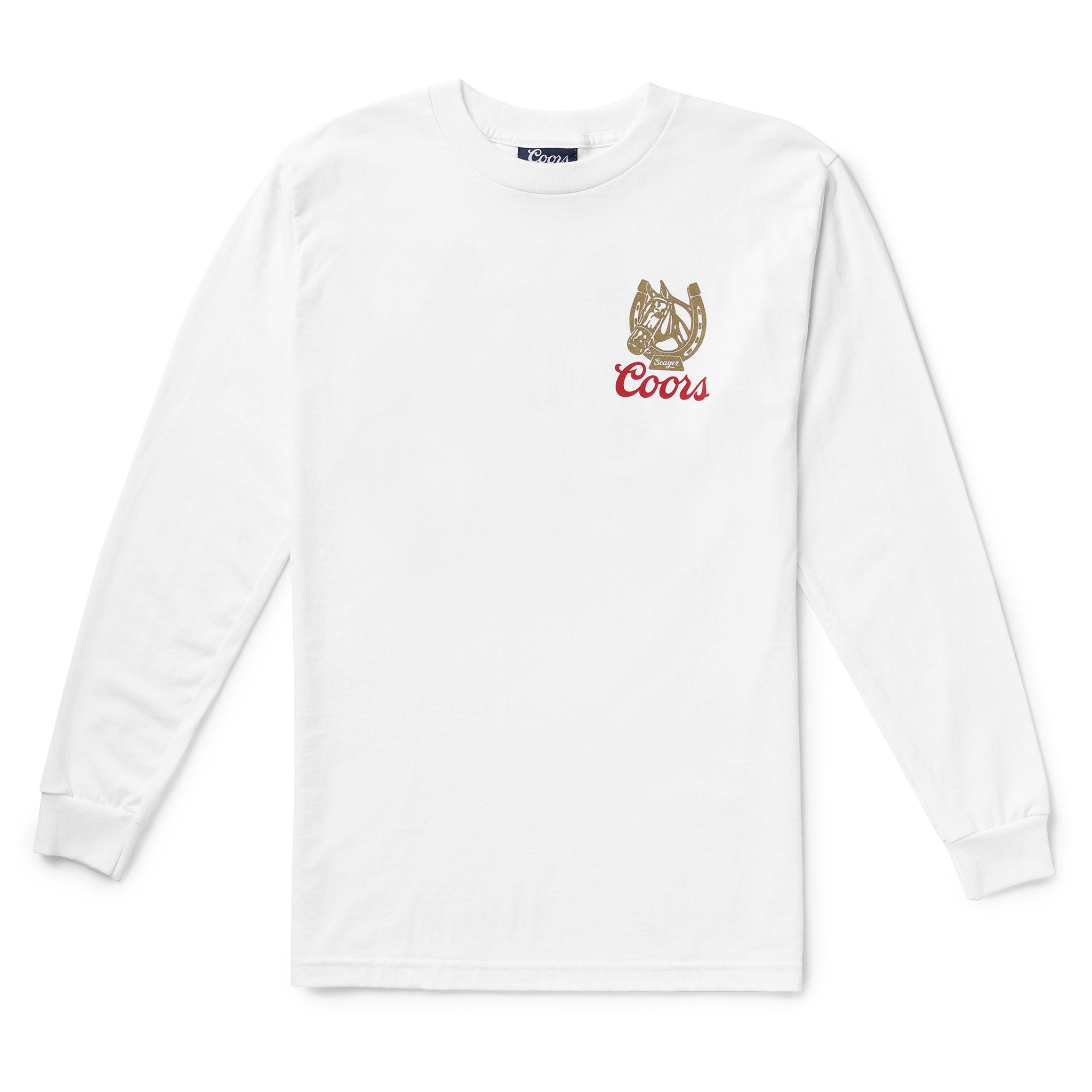 SEAGER X COORS BANQUET LEGACY L/S TEE WHITE