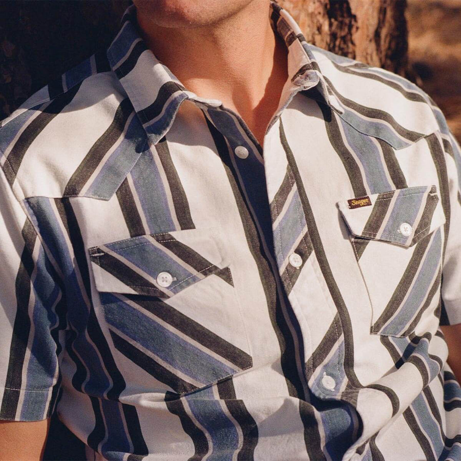 Seager Amarillo Short Sleeve Shirt Western Stripe main image 1