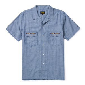 Seager Whippersnapper Short Sleeve Chambray Light Wash Shirt main image 1