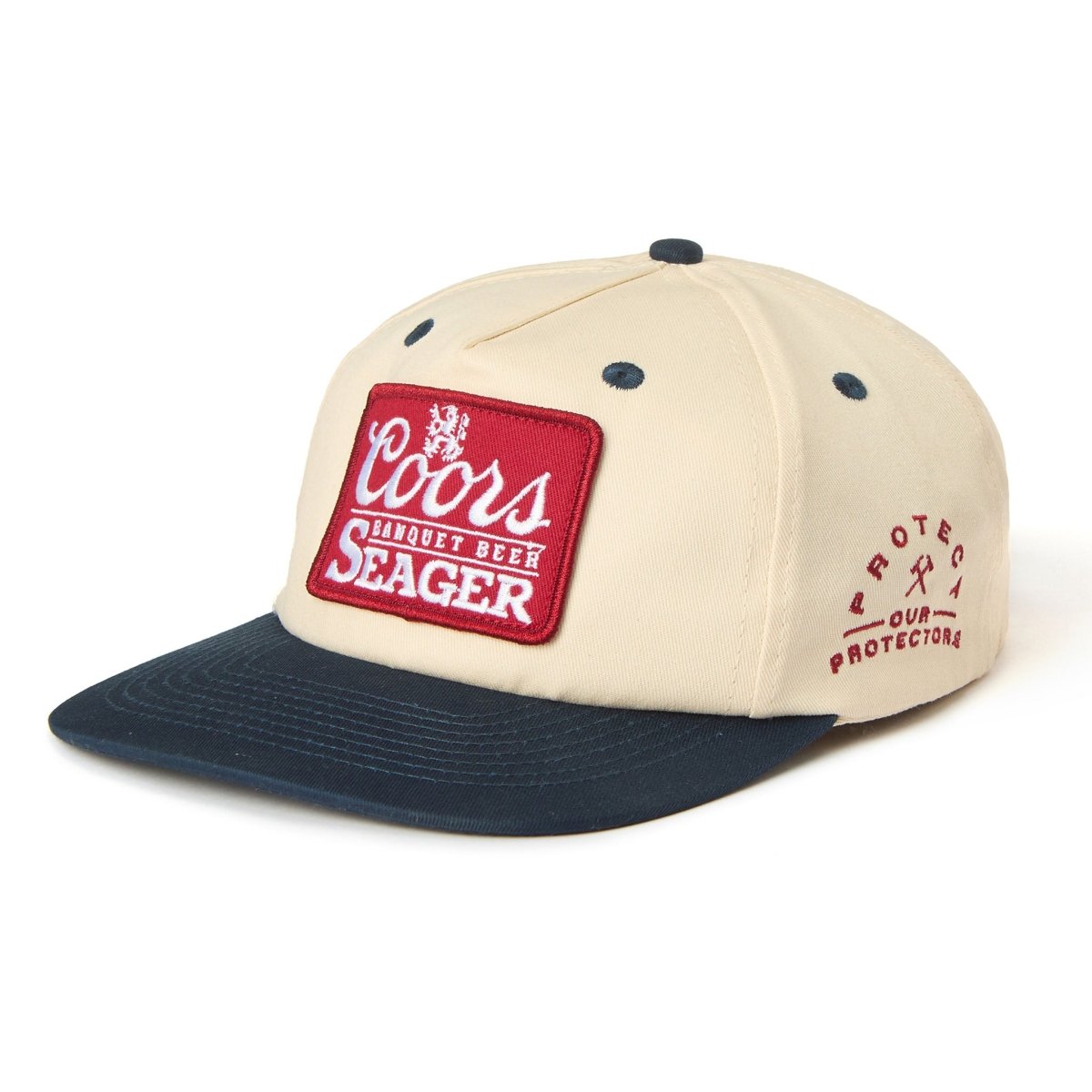 Seager x Coors Banquet P.O.P. Snapback Cream/Navy - Seager Co.