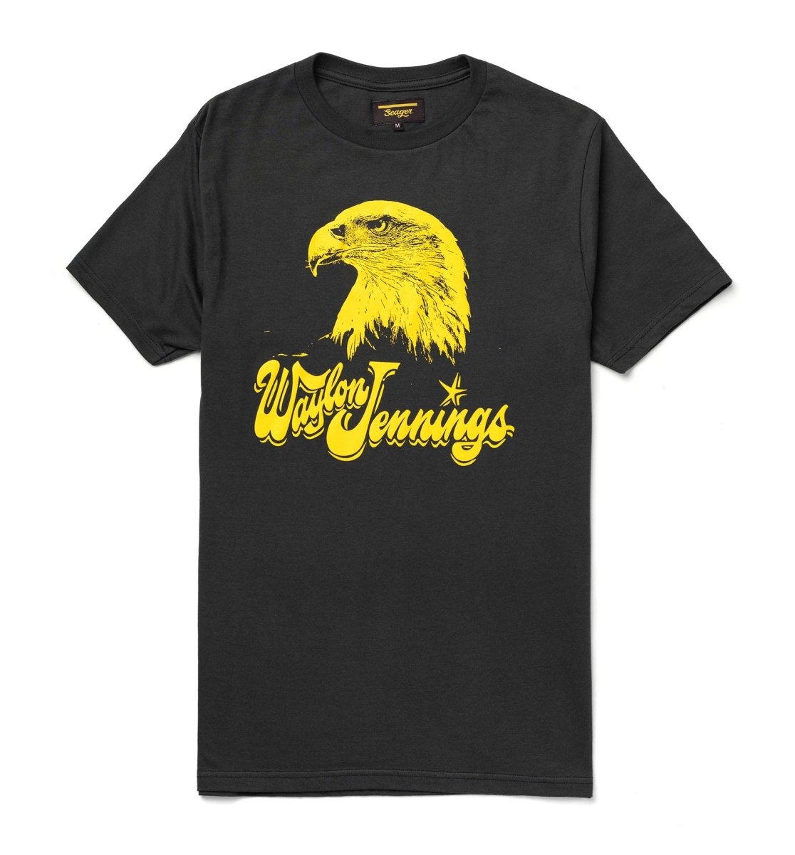 Seager x Waylon Jennings Eagle Tee Vintage Black - Seager Co.