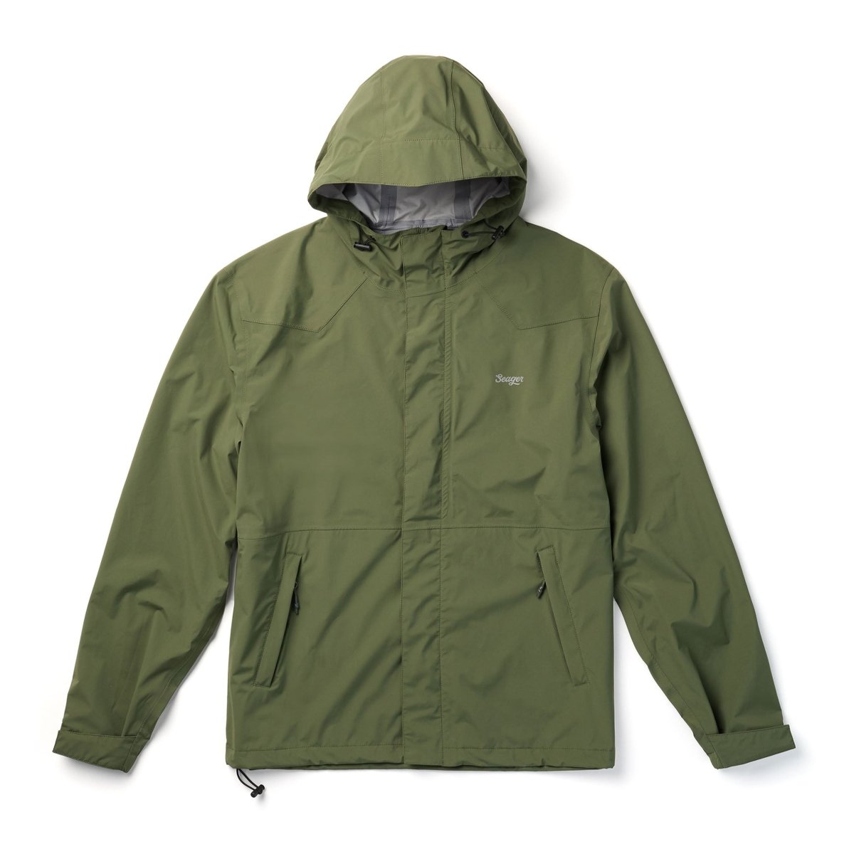 Thundercloud Rain Jacket Military Green - Seager Co.