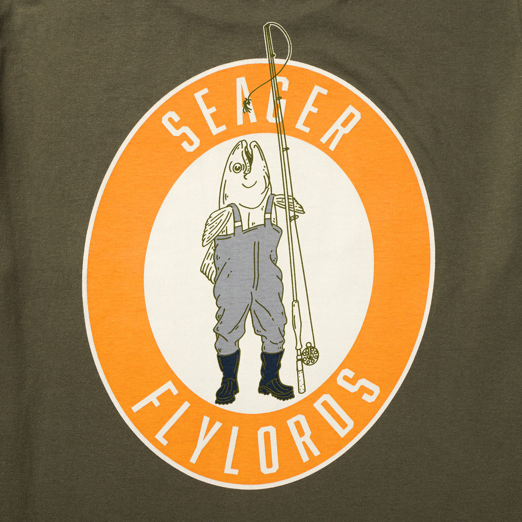 Seager x Flylords Wader Tee Military Green