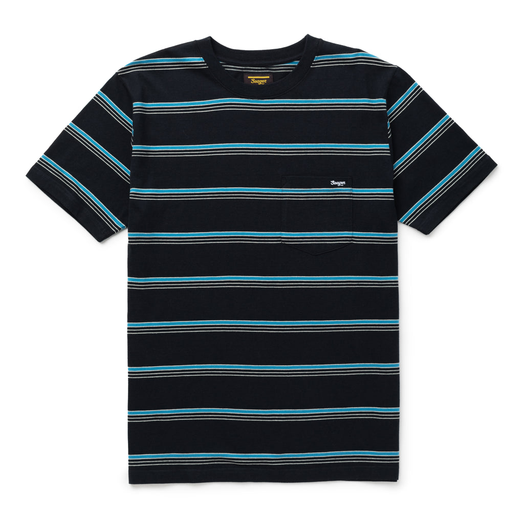 Canyon Stripe Crew Black/Turquoise