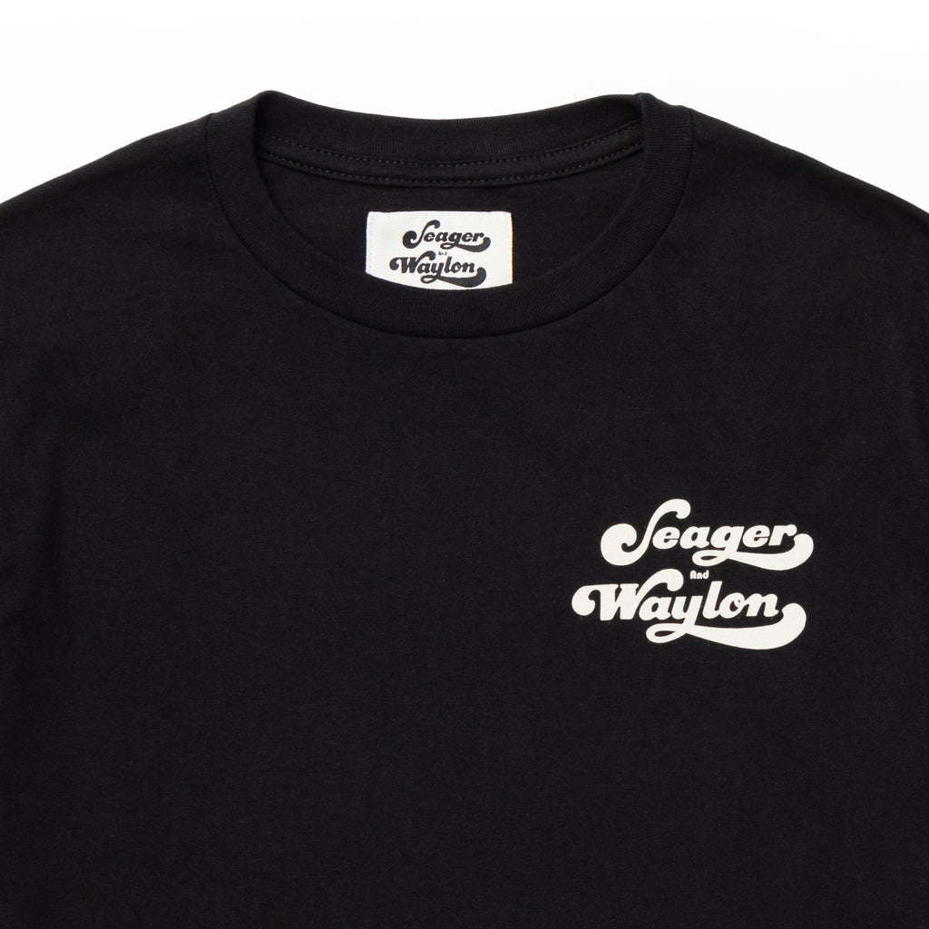 Seager x Waylon Jennings Backstage Tee Black