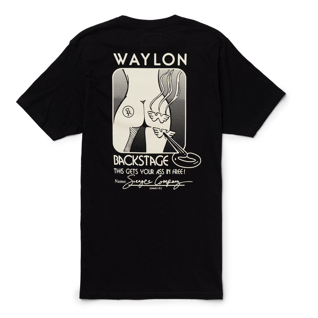 Seager x Waylon Jennings Backstage Tee Black