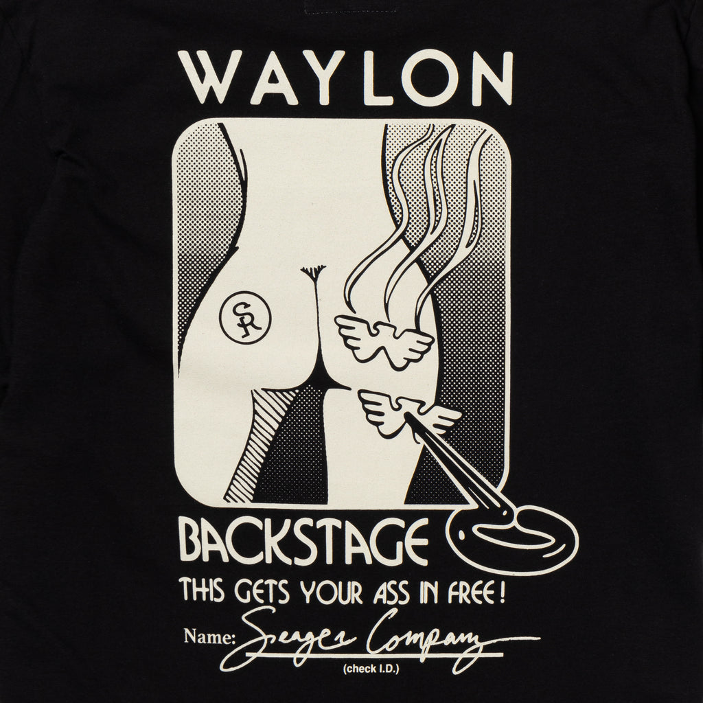 Seager x Waylon Jennings Backstage Tee Black