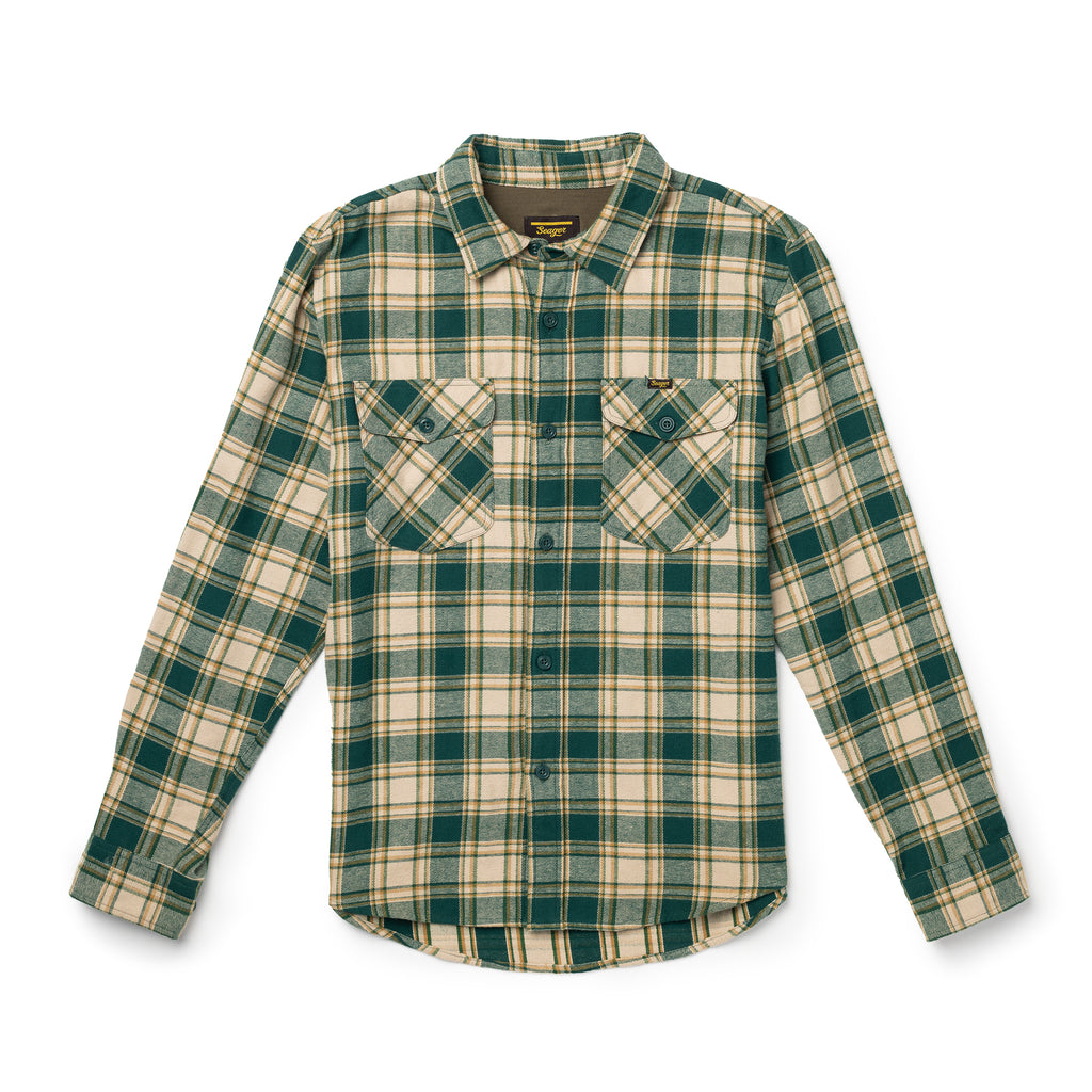 Calico Flannel Cream/Forest