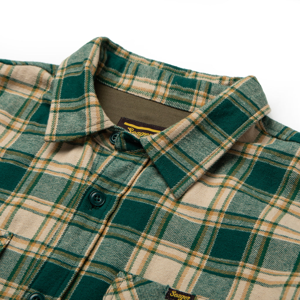Calico Flannel Cream/Forest