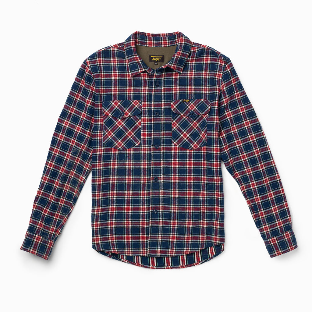 Calico Flannel Red/Navy