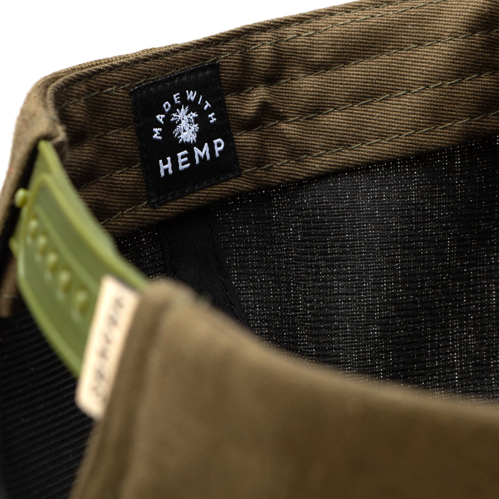 Quarter Hemp Snapback Olive