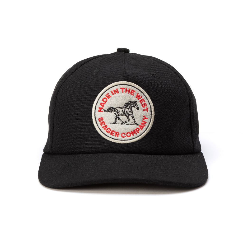 Quarter Hemp Snapback Black
