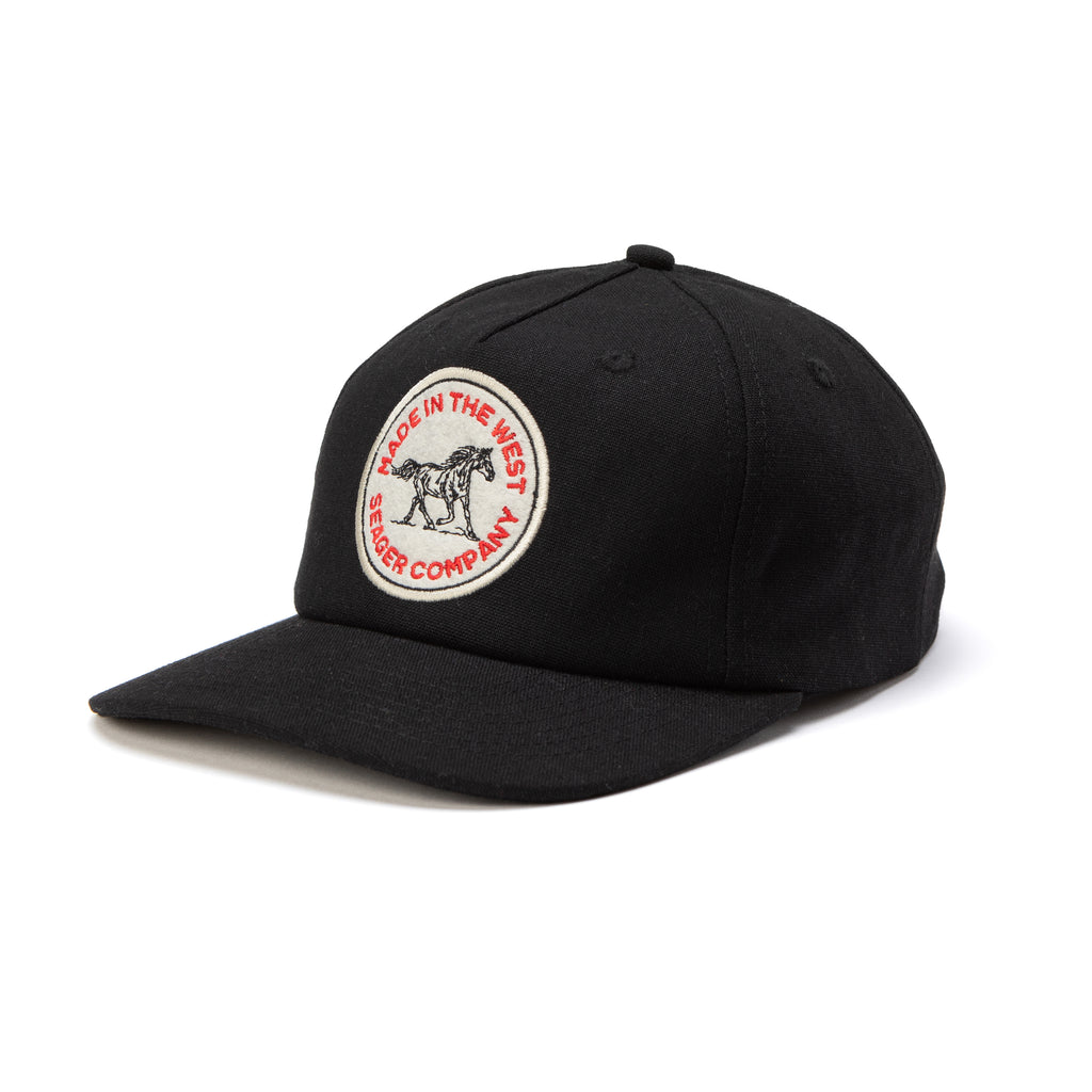 Quarter Hemp Snapback Black