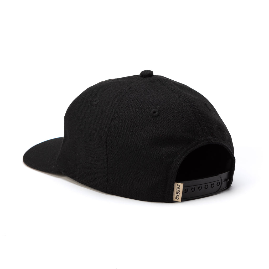 Quarter Hemp Snapback Black