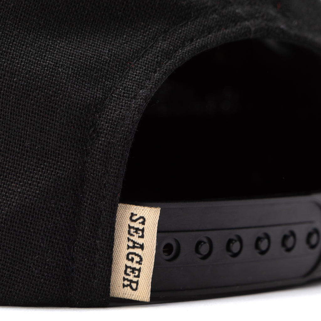 Quarter Hemp Snapback Black