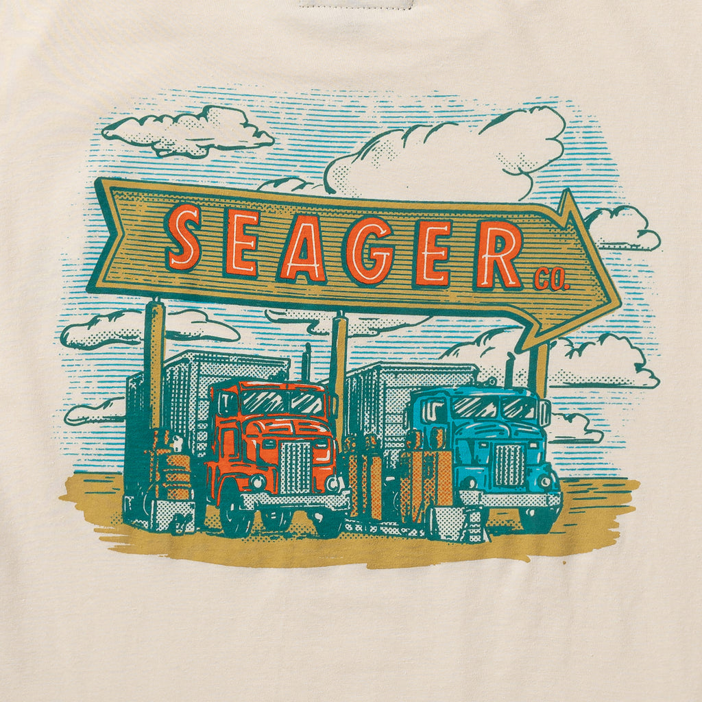 Seager Truck Stop Tee Cream