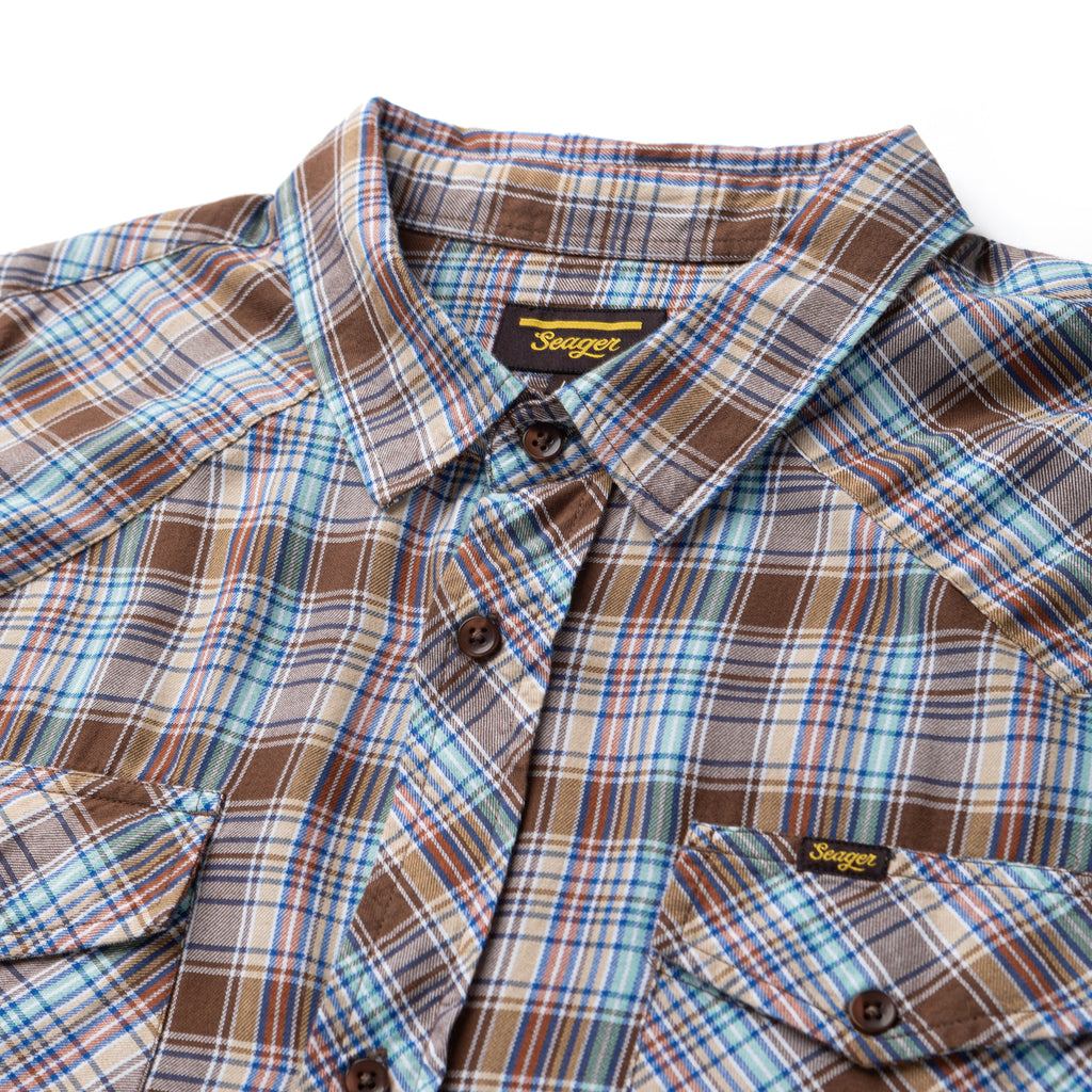 Amarillo S/S Shirt Brown/Rust Plaid