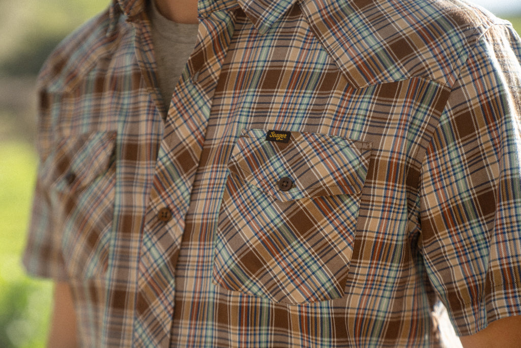 Amarillo S/S Shirt Brown/Rust Plaid