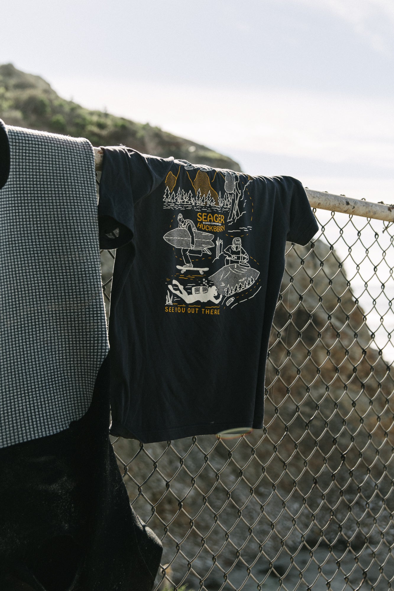 Seager x Huckberry Map Tee Charcoal