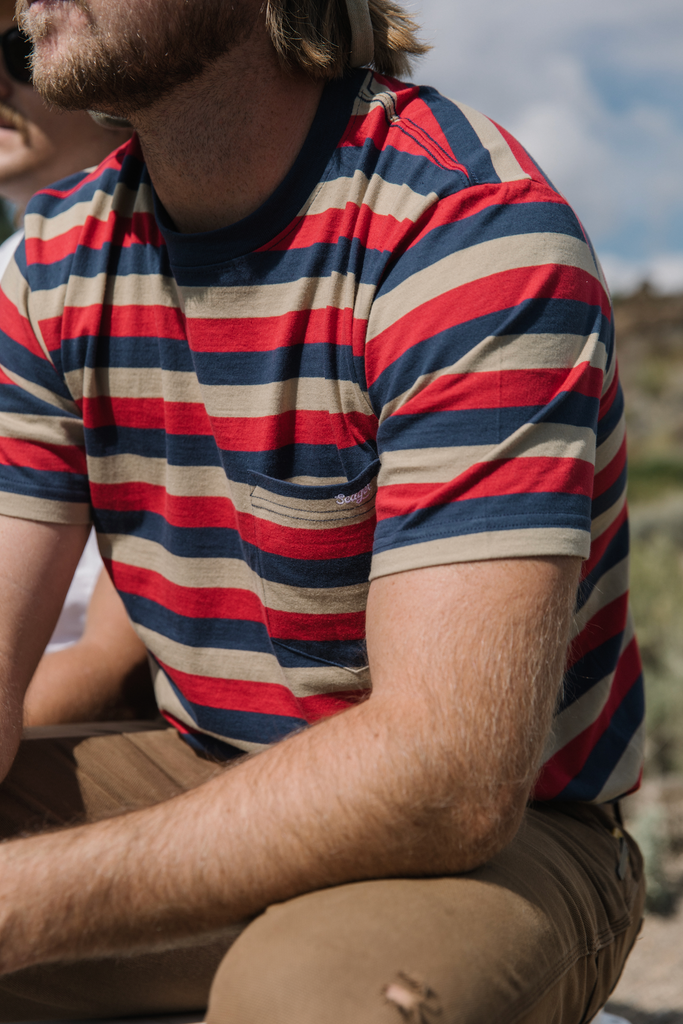 Canyon Stripe Crew Red/Blue