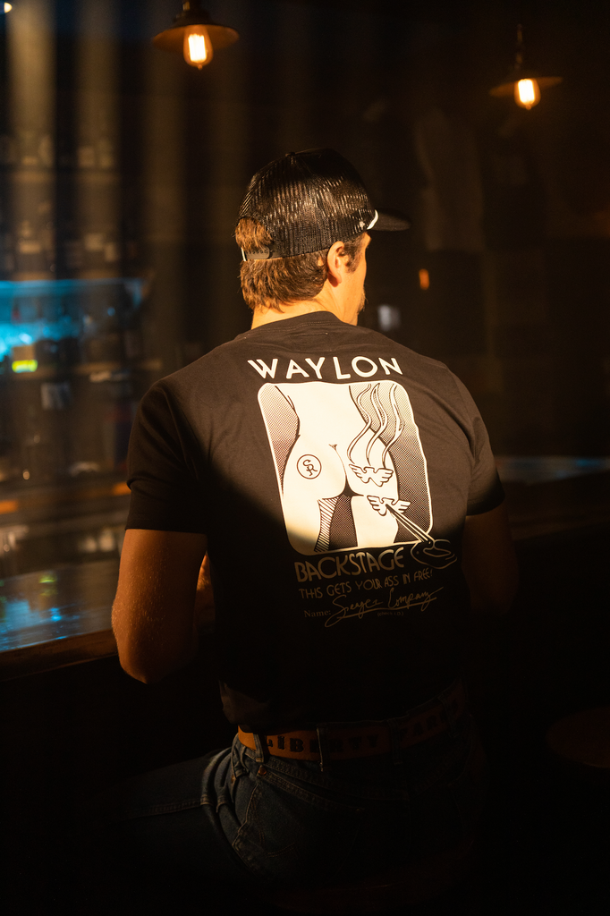 Seager x Waylon Jennings Backstage Tee Black