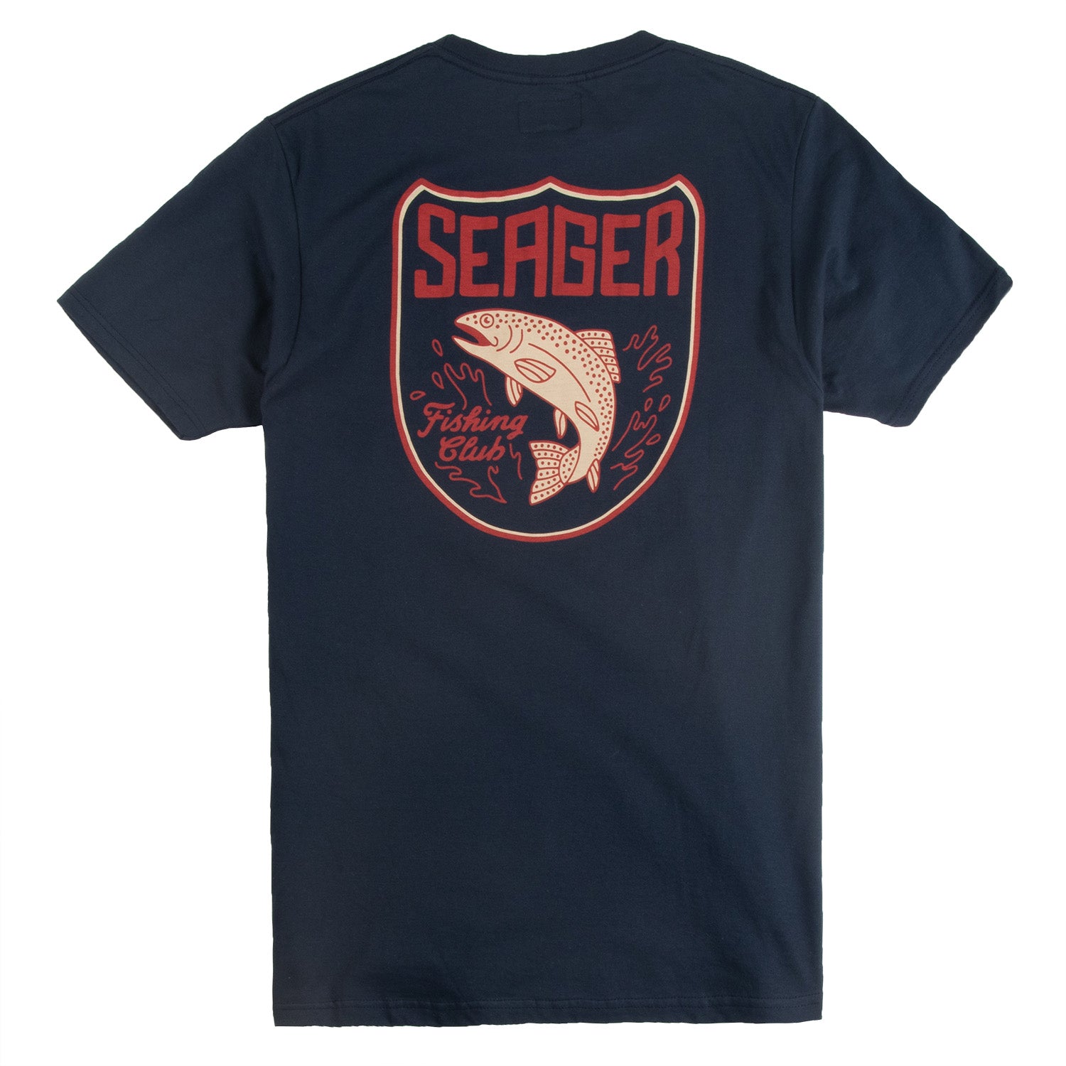 Fishing Club Tee Navy - Western Inspired, Premium Graphic T-Shirt Made with 100% Cotton Seager Co., S