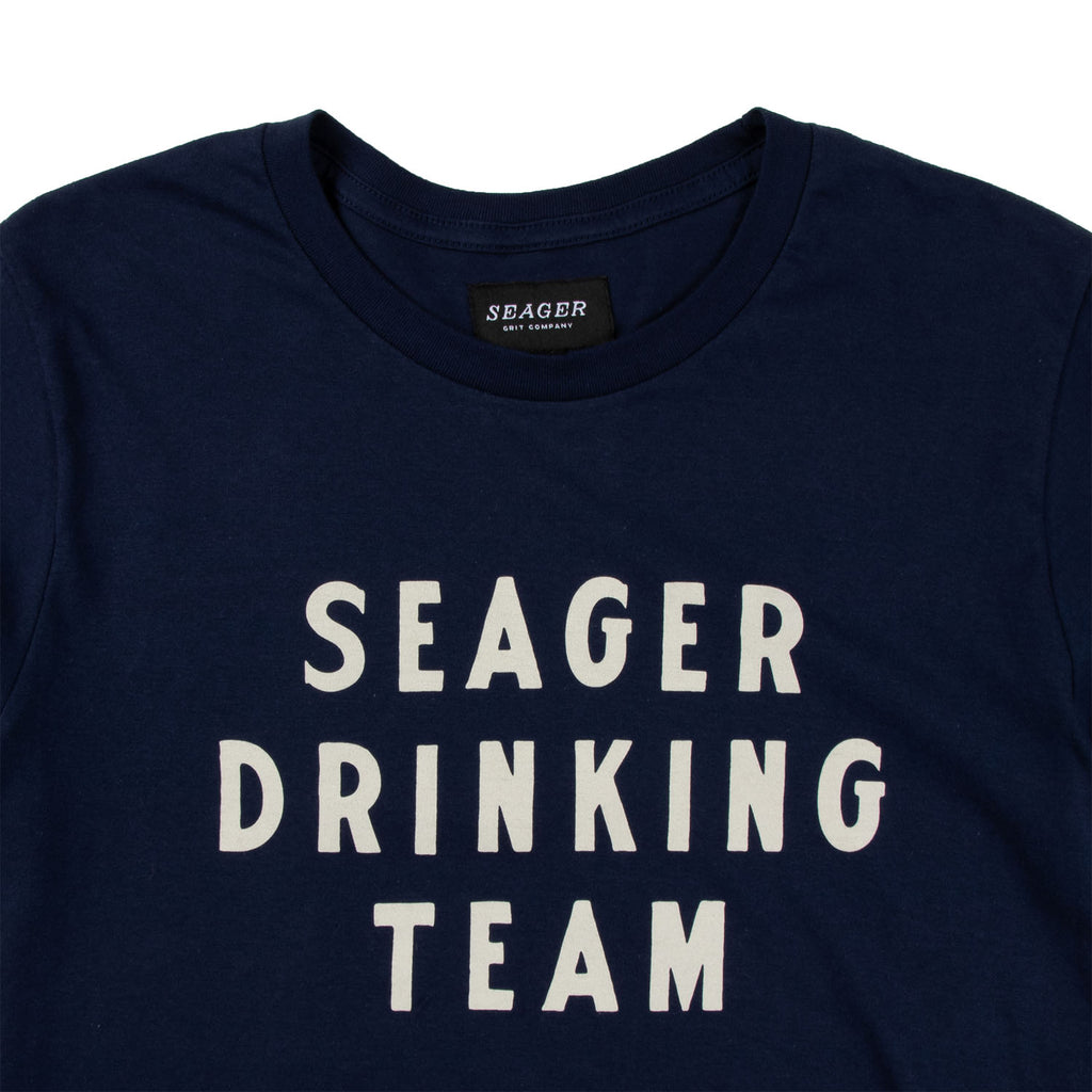 Seager Drinking Team Tee Petrol Blue