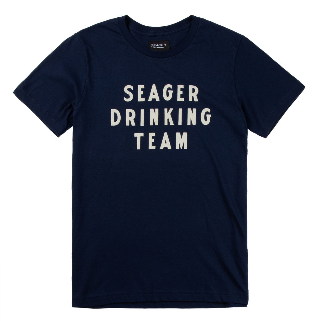 Seager Drinking Team Tee Petrol Blue