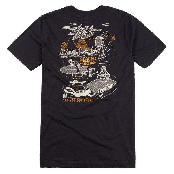 Seager x Huckberry Map Tee Charcoal – Seager Co.