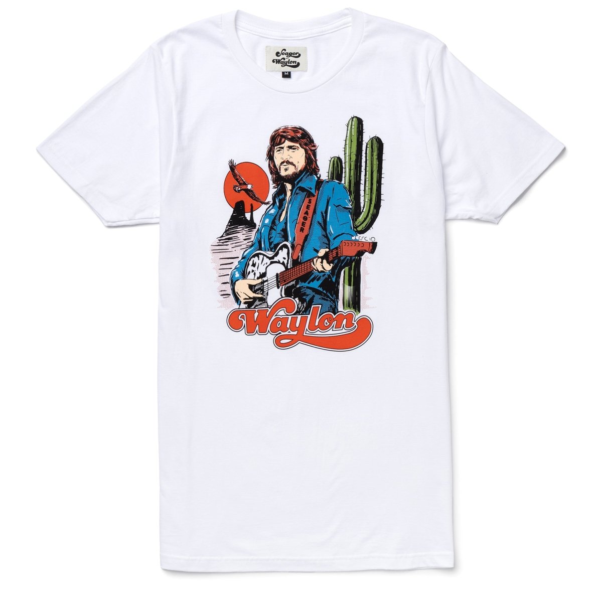 Seager x Waylon Jennings Waylon Tee White - Seager Co.