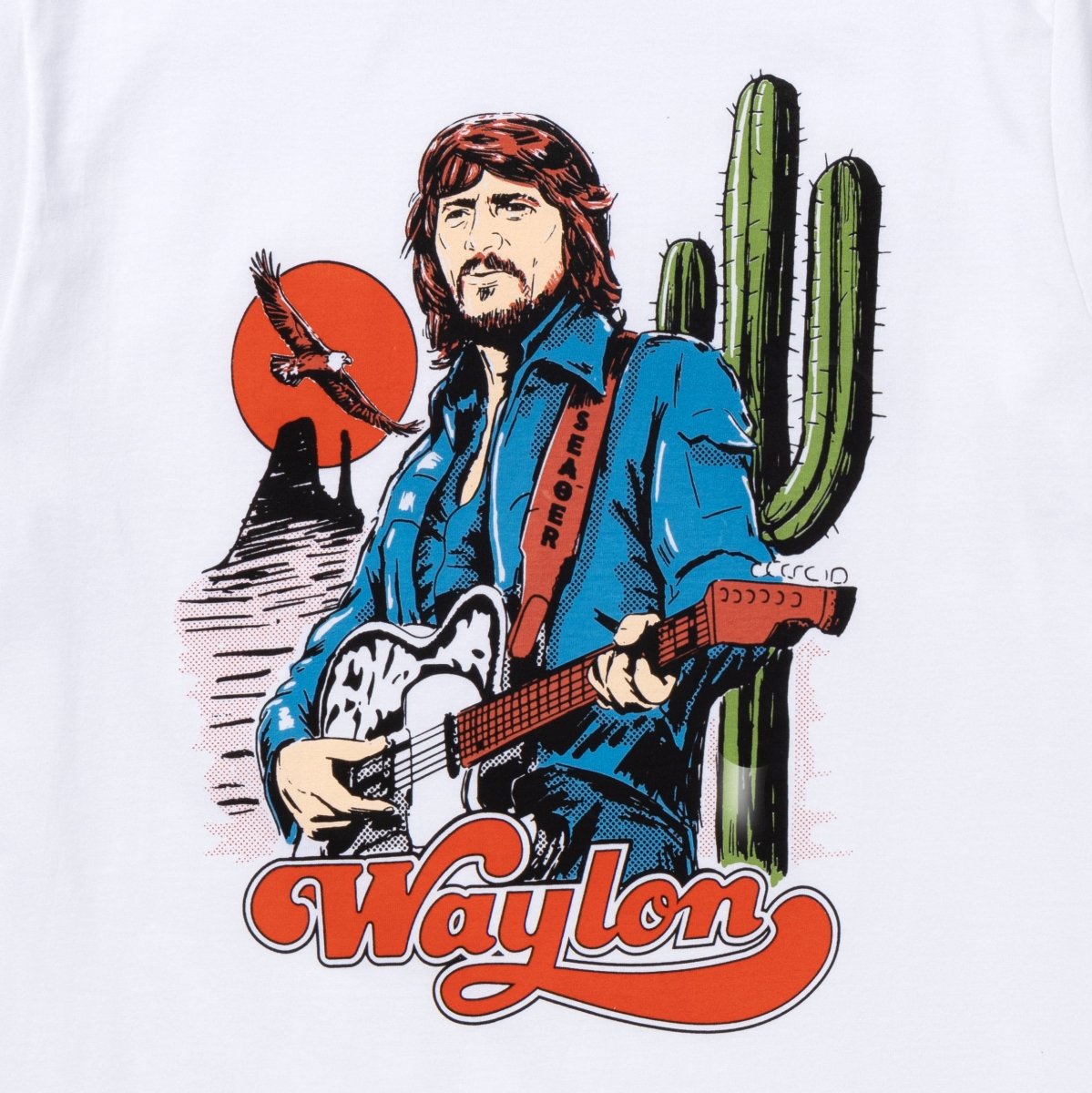 Waylon Jennings Seager X Waylon Jennings Heritage Tee Black | Seager